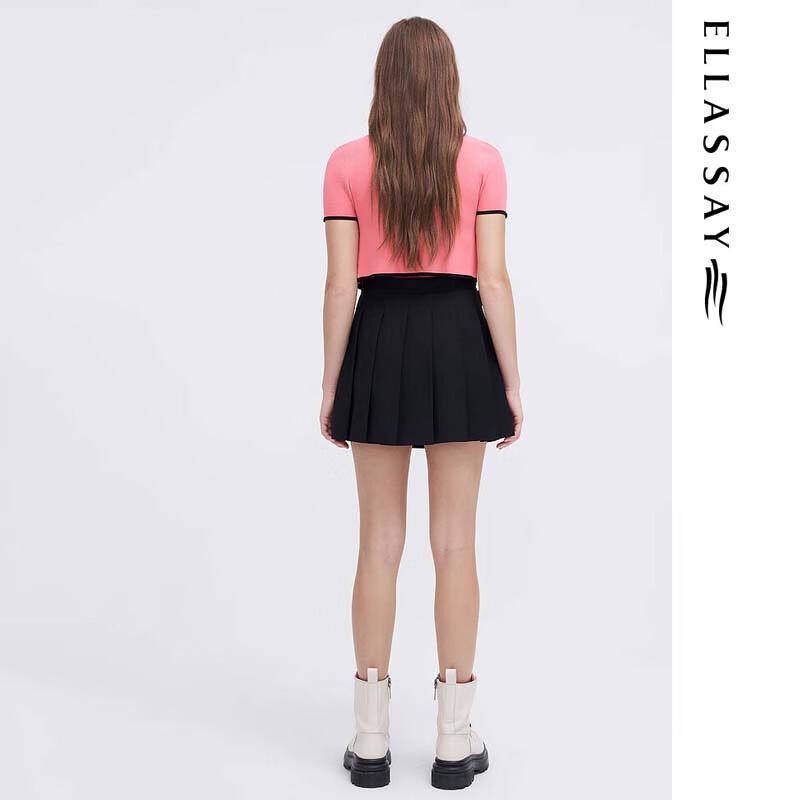 ELLASSAY Women's Short-Sleeve U-Neck Knit Top
