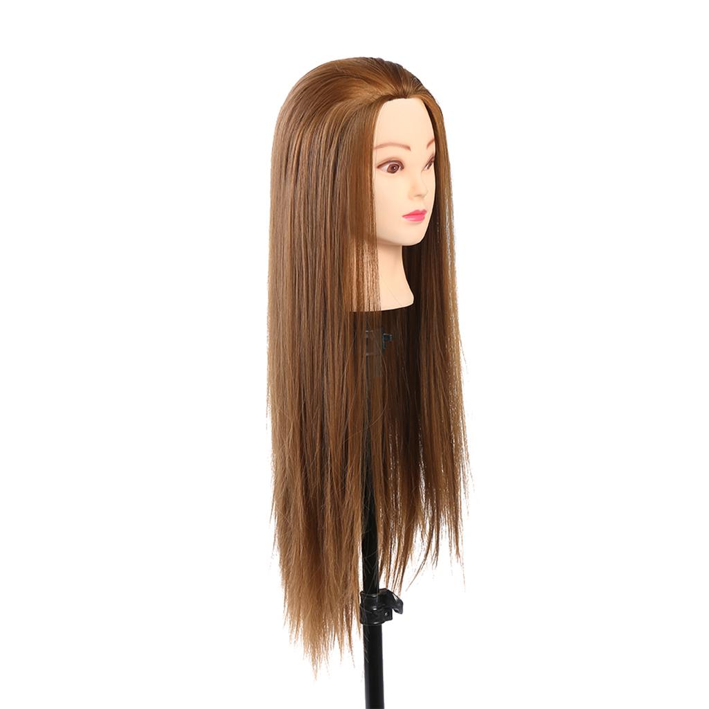 Makeup Mannequin Head Hairdresser Training Head Cosmetology Doll Head Blond Golden Brown