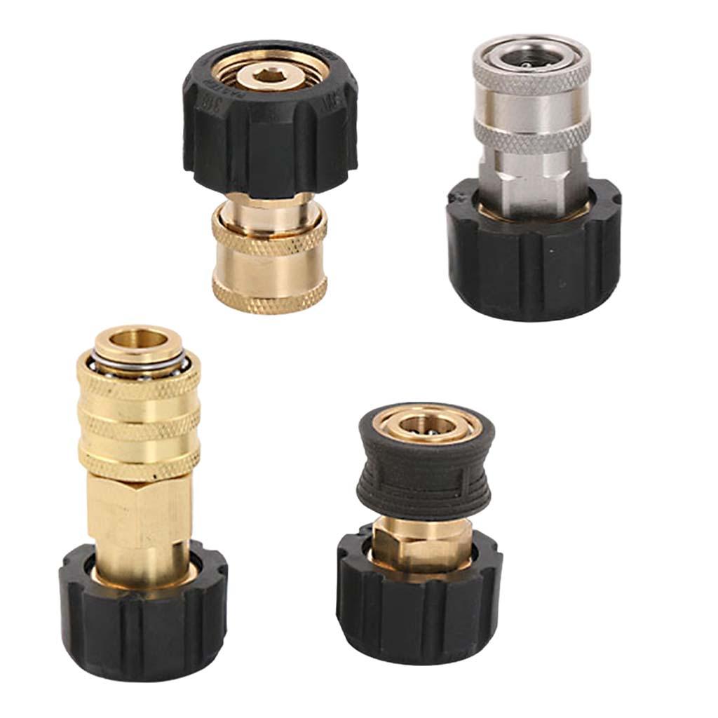 Hochdruckreiniger Druckreiniger Adapter Schnellverschluss-Anschlüsse M22 14mm Ausgangsschlauchadapter, für Auto Gartenreinigung