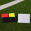 3PCS PVC Soccer Referee Card Set Foldable Record Paper Convenient Protective Cover  Football Matches