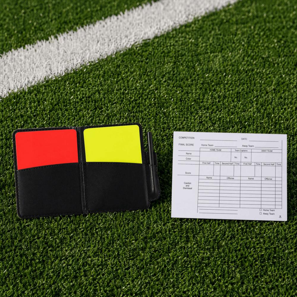 3PCS PVC Soccer Referee Card Set Foldable Record Paper Convenient Protective Cover  Football Matches