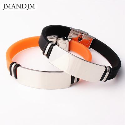 Personalisierte Armbänder für Männer und Frauen, Basketball-Sportarmbänder aus Silikon, Schmuck aus Edelstahl