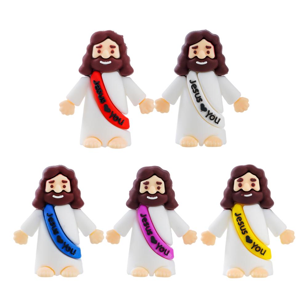 50pcs Mini Jesus Statue Easter Decoration Jesus Toys Figure Christ Religious Savior Jesus Doll Easter Supplies Desk Ornament