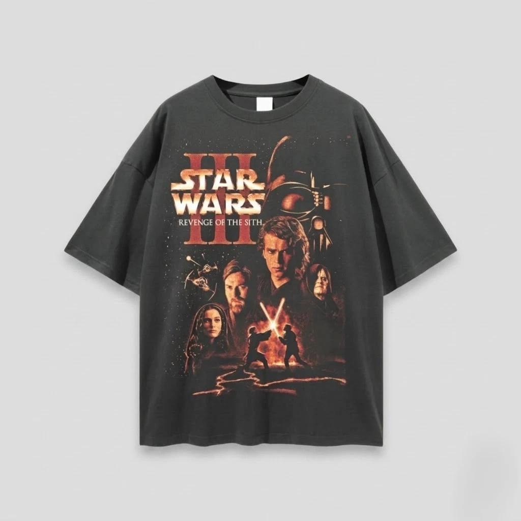 Star Wars Darth Maul T-Shirt Vintage Graphic Tee Retro Acid Wash Sith Lord Shirt S