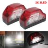 3 LED Number Lamps Waterproof E9 for Lorry Truck Trailer White Light 12V-24V Car License Plate Light