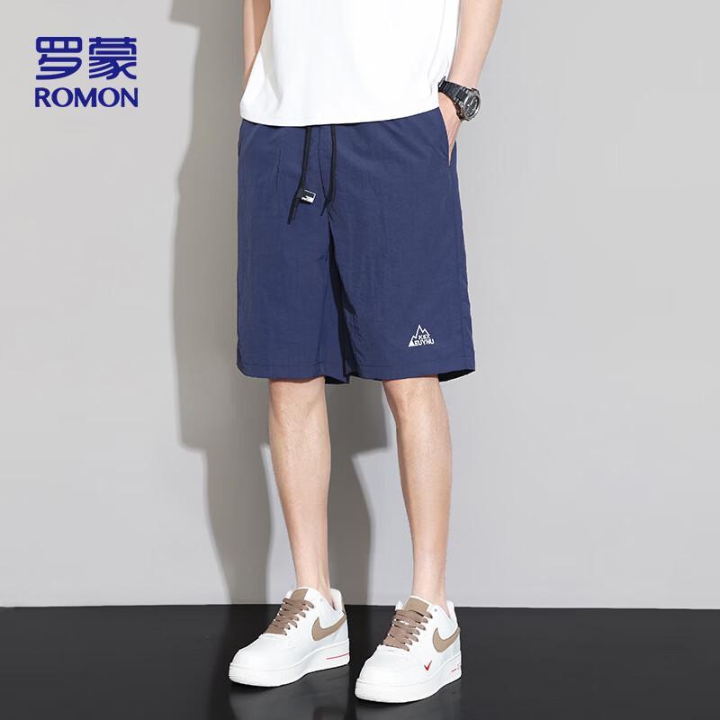 ROMON Men s Cool-Feel Stretchy Sports Shorts S