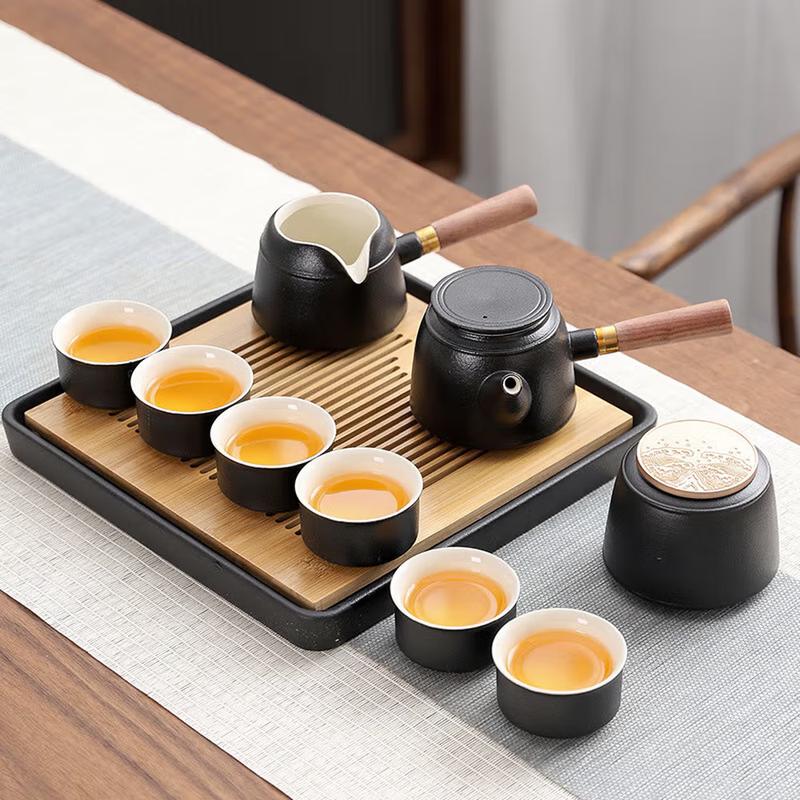 Yunyan Ceramic Travel Tea Set with Side Handle