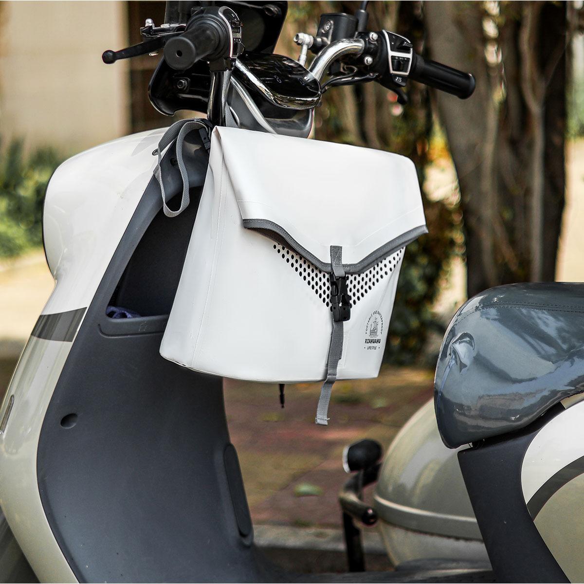 Motorcycle electric vehicle front hanging bag waterproof portable knight bag 34.5*15*29 белый