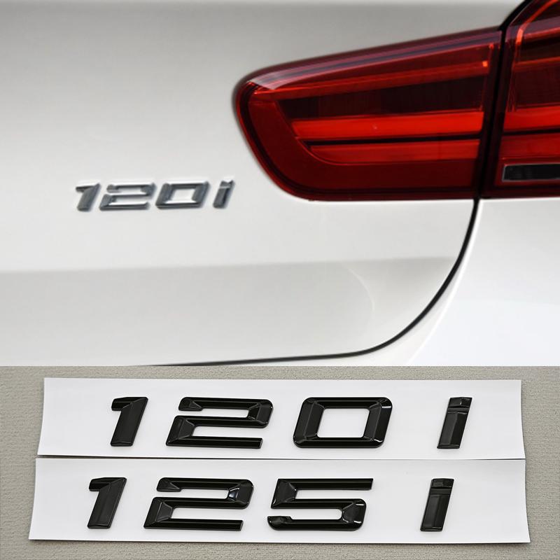 3D ABS Glossy Black Car Letters Logo 118i 120i 125i Rear Trunk Badge Sticker For BMW 118i 120i 125i Tail Marking Accessories