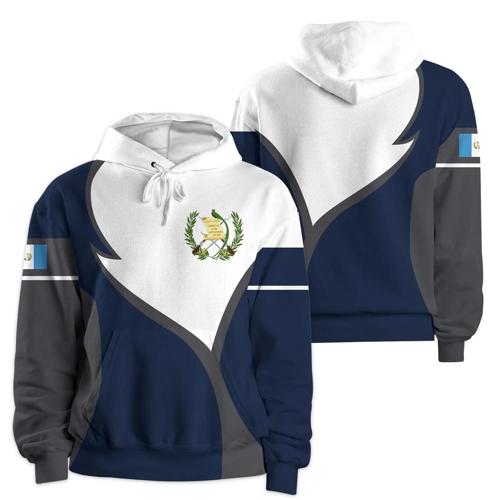 Mikiny s národní vlajkou Guatemaly 3D potisk Pánské Dámské Módní Streetwear Y2k Mikina Oversized Pulovry Mikiny Dětské Oblečení