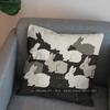 2D Geometric Rabbit Pattern Digital Print Pillow Pattern Cushion Cover Suitable For Sofa Bedroom Car Pillow Cover