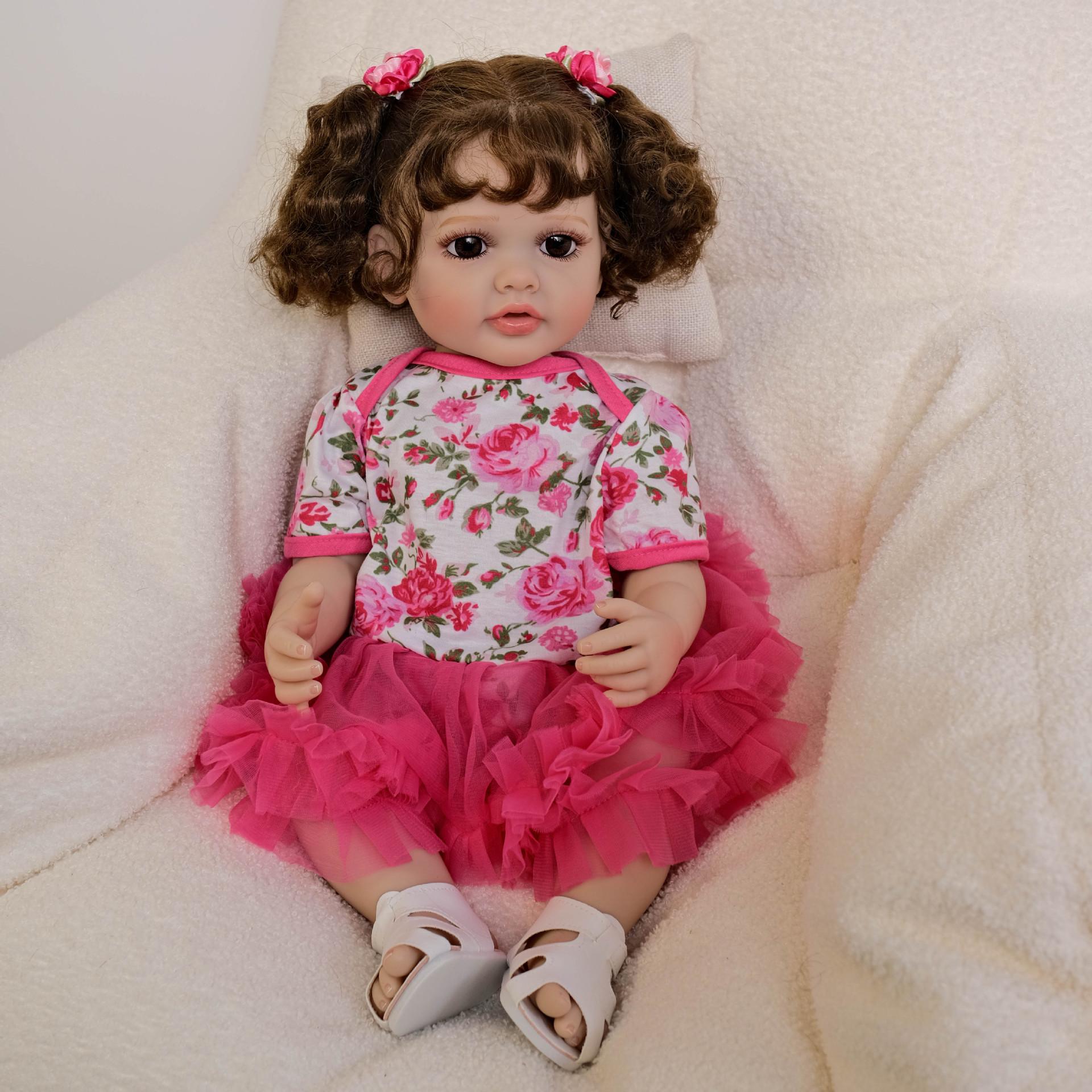 

22 55 см полноразмерная силиконовая кукла-реборн для малышей Betty Beautiful Princess Girl Newborn Dolls с настоящими, как будто вручную прошитыми волосами, детская игрушка-кукла, подарки для детей 55cm