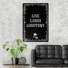 Live Laugh Lobotomy Gothic Metal Sign - Unique Dark Academia Grunge Wall Decor for Living Room Bathroom Bedroom