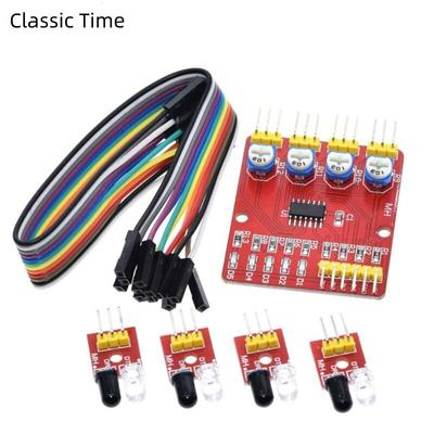 4 Channel Infrared Detector Tracked Photoelectricity Sensor Module For Smart Car / Robot
