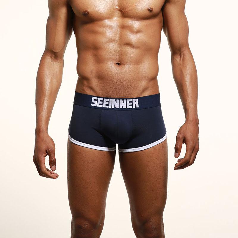 Pure Cotton Sexy Men's Hip Pads, Cup Boxers, Buttocks Enlarged, Front Convex and Back Warped
