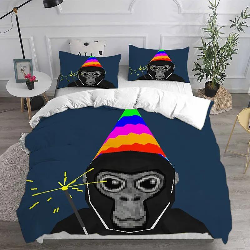 Spiel Bettbezug Gorilla Tag Kissenbezug Bettwäscheset Erwachsener Junge Mädchen Schlafzimmer Dekoration Kinder Einzel Doppel Übergröße