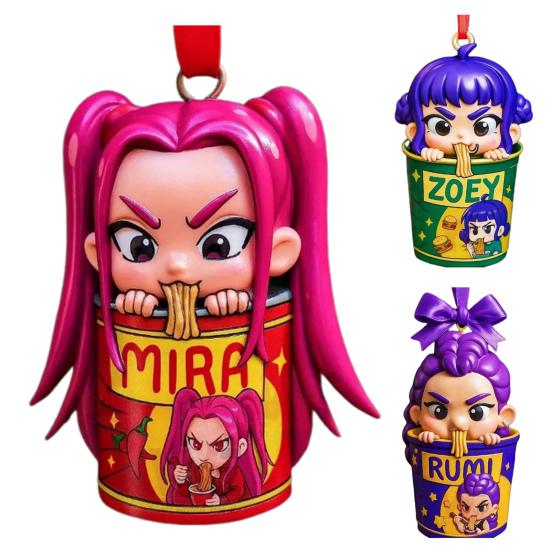 Anime K-Pop Acrylic Charm Demon Slayer Ramen Bowl Christmas Ornament Decorative