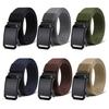 Premium Men's Tactical Belt New Automatic Buckle Canvas Belt Durable Tactical Workwear Belt for Men Outdoor Training Pants Belt