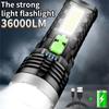 50W USB Flashlight Rechargeable 4 Switch Modes Flashlights Waterproof Torch for Camping Hiking Fishing Adventure Emergency