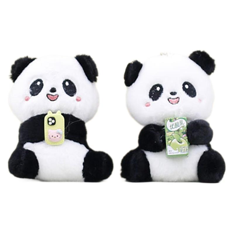 Delightful Miniature Panda Plush Doll Keychain Soft Toy For Accessories Bag