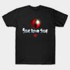 Men Black Print T-shirt Sight Beyond Sight No-Cut Transfer Paper Print Cotton Tshirt