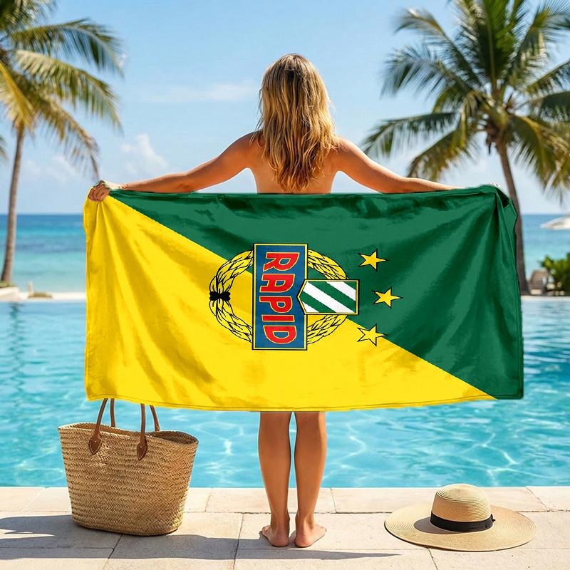 Asciugamano da Spiaggia Rapid Wien FC ad Asciugatura Rapida in Microfibra Assorbente Portatile da Viaggio per Nuoto
