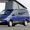 2ks Vinylové nálepky s bočními pruhy auta Pro Mercedes Benz Viano Auto Karoserie Nálepky na dveře Exteriér