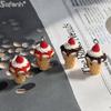 10Pcs DIY Cute Earring Bracelet Accessories Simulated Strawberry Jam Ice Cream Resin 3D Food Pendant For Jewelry Making