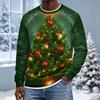 Herren Weihnachtspullover mit Rundhalsausschnitt, ohne Kapuze, Lässiges Pullover-Oberteil für die Feiertage