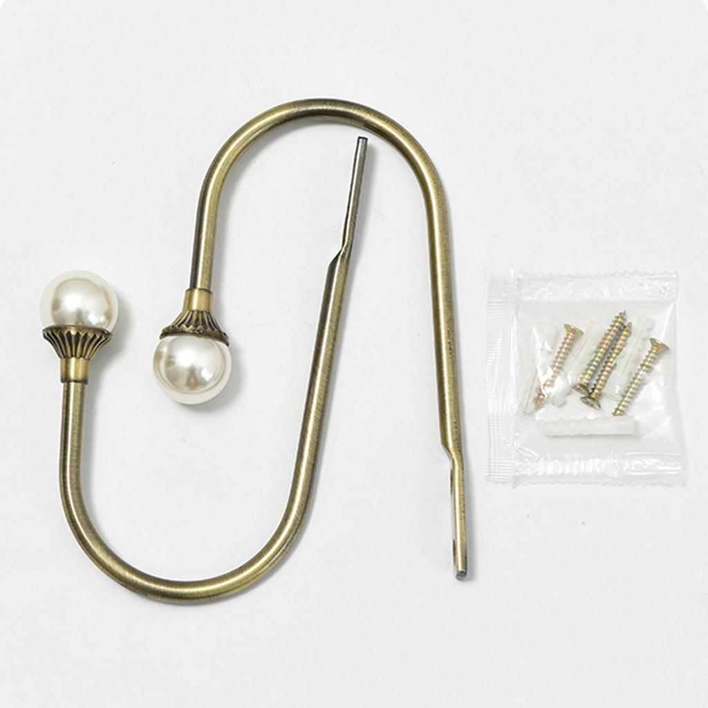 2Pcs Metal Curtain Hooks Curtain Tieback Hooks Decorative Curtain Holdbacks Window Curtain Holder Drapery Holdbacks