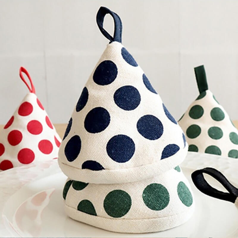 Conical hat oven mitts Blue