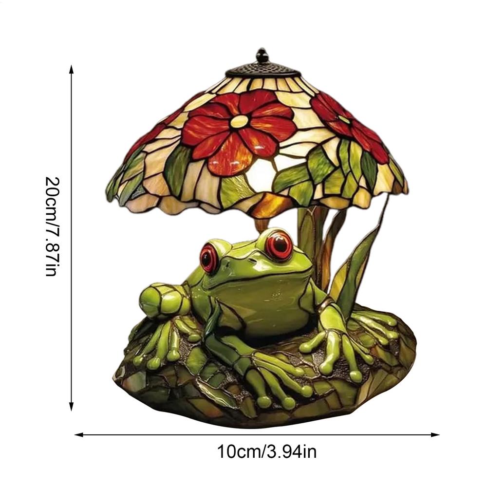 Decorative Lamp Animal LED Desk Reading Light Stained Glass Accent Night Light For Nightstand Kitchen Dining Room Office Desk
