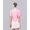 ONOFF Women Half Zip Puff Sleeve T shirT Of9013la Pink