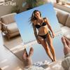 Iron Beach Bikini Decorative Sign 2D Metal Wall Art Pre-Drilled Weatherproof 20x30cm Indoor Outdoor Home Office Decor