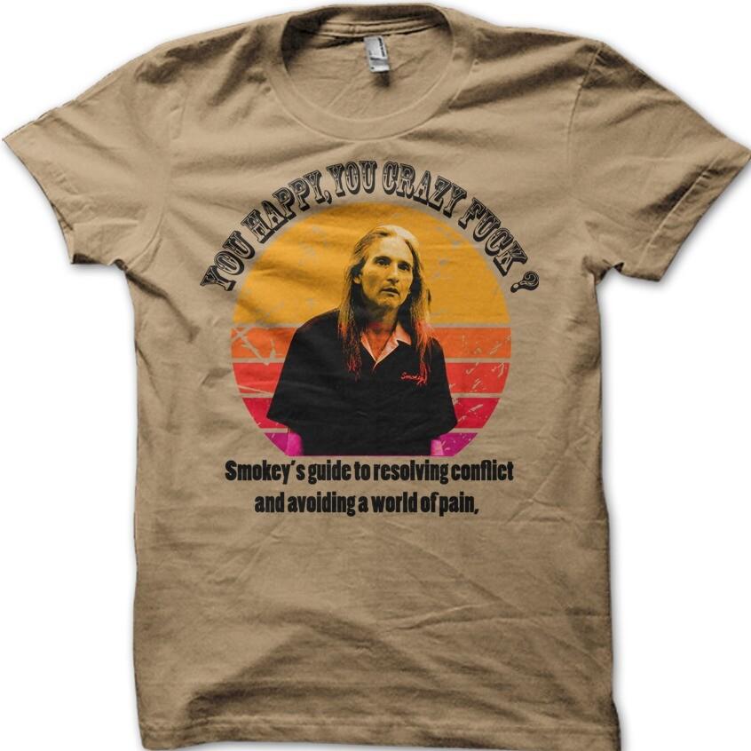 Smokey you happy Crazy Fxck Dude The Big Lebowski funny printed t-shirt 8963 S разноцветный