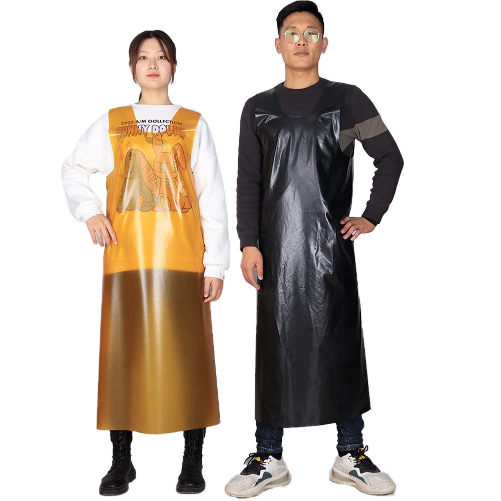 Extended Waterproof & Oil-Resistant Work Apron for Aquatic Product Slaughter