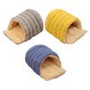 Winter Warm Cat Cave Bed Semi Enclosed Fleece Lined Cat Shelter Soft Pillow for Large Cats Up To