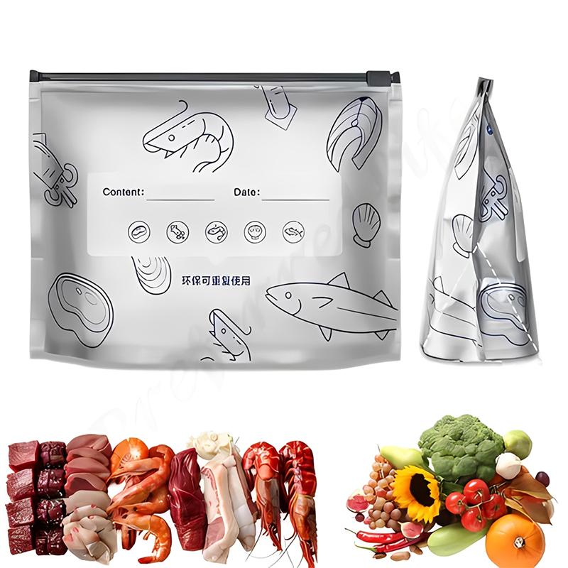 Aluminiumfolie Frischhaltebeutel Versiegelter Verpackungsbeutel Kühlschrank Gefrierschrank Versiegelter Beutel Selbstversiegelnder Beutel