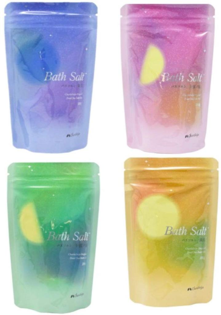 QIDUHUQI Charis Seijo Moon sada koupelových solí po 4 kusech po 100 g Depilační série Full Waning (Novoluní, Měsíc, Měsíc, Měsíc) MĚSÍC & BYLINA