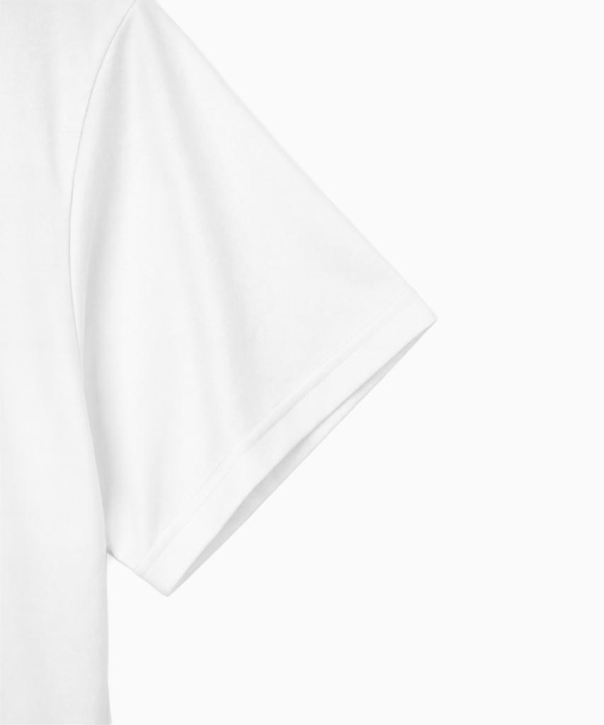 SAINTPAIN Sp Double Cross Heavyweight Henley Neck Short Sleeve Tee White