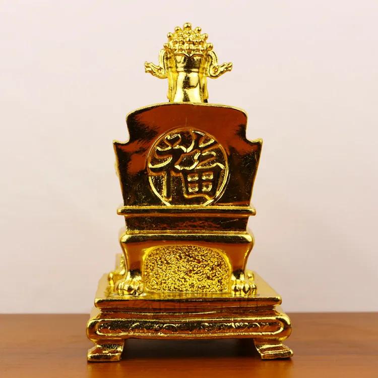 Feng Shui Copper Five Masters Guangji Dragon King God of Wealth Lucky Home Living Ornaments