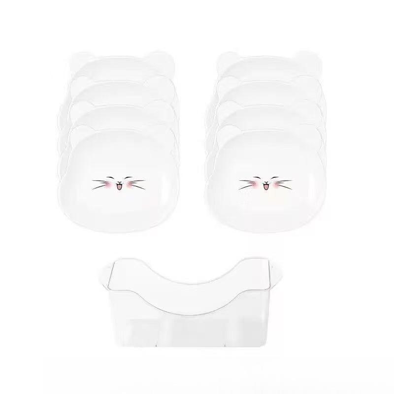 Cute Bear Shaped Bone Spitting Dish Cartoon Plastic Snack Tray Set Kitchen Desktop Anti Fall Plate Residue Fruit Plate Tableware