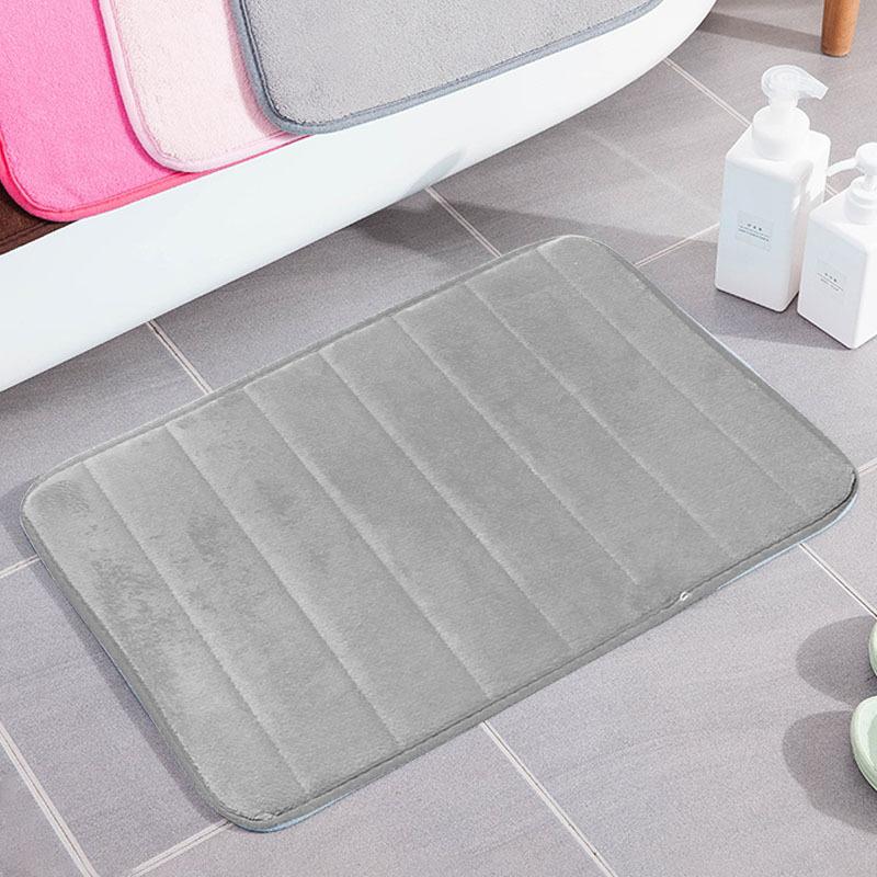 Coral Velvet Floor Mat Memory Cotton Slow Rebound Carpet Bedroom Door Door Mat Bathroom Kitchen Absorbent Non-slip Door Mat