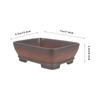 Large Rectangular Vintage Terracotta Succulent Bonsai Flowerpots Purple Sand Drainage Clay Planters For Office Desktop