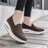 2025 Large Size Women's Shoes Solid Color Breathable Flyknit Shoes One Foot Stirrup Women's Sneakers Sock Mouth Casual Shoes