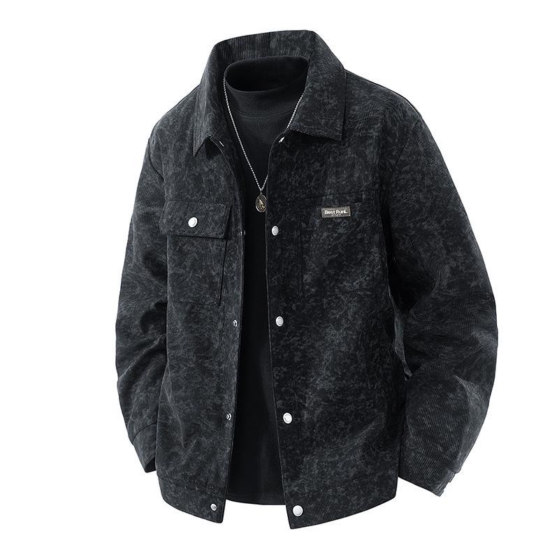 Men s 2025 Retro Corduroy Casual Lapel Workwear Jacket 4X Large