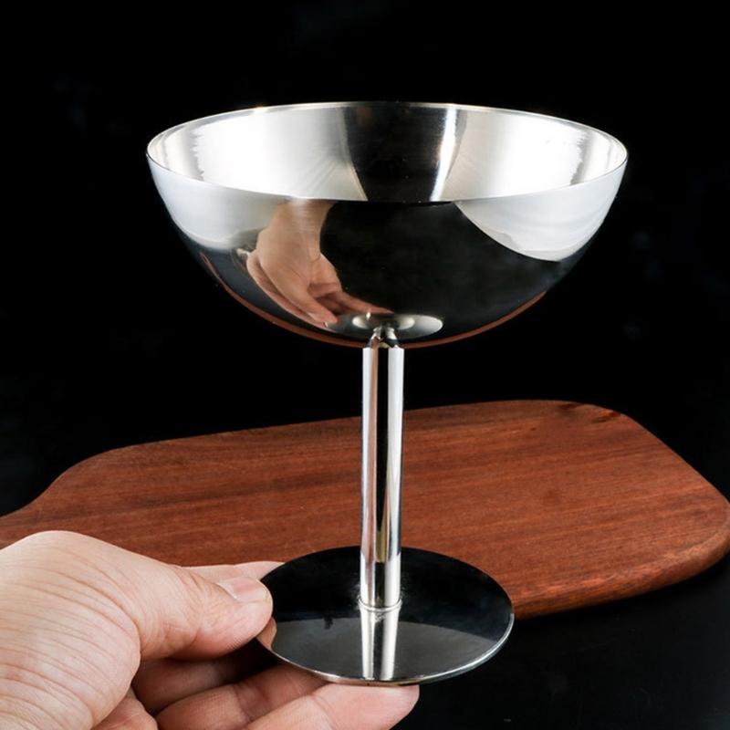 Dessert Bowl Practical Ice Cream Cups Simple Food Container Stainless Steel Material Suitable for Ice Cream Treats