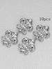 10Pcs Beautiful  Shank Buttons Zinc Alloy Flower Shape Buttons Women'S Sweater Coat Accessories
