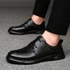 Genuine Leather Men's Shoes Comfortable Soft Lace - up Business Shoes Non - slip Rubber Sole Lightweight Formal Office Shoes