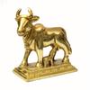 Brass Holy Kamdhenu Kamadhenu Cow and Calf Sculpture - Lucky Figurine Idol Statue Sculpture (3" Inches)